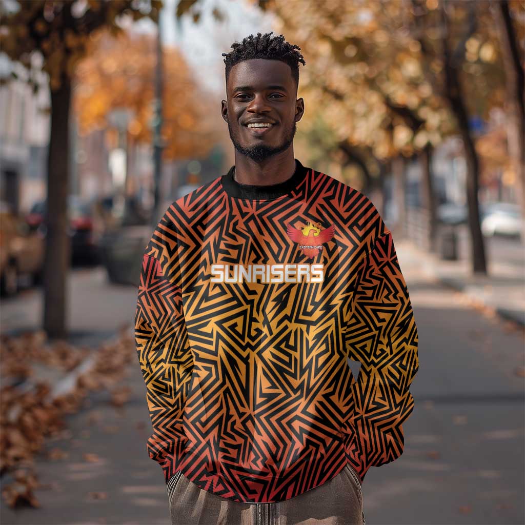 Custom Afro South Africa Cricket Sweatshirt Eastern Cape - Go Sunrisers LT15