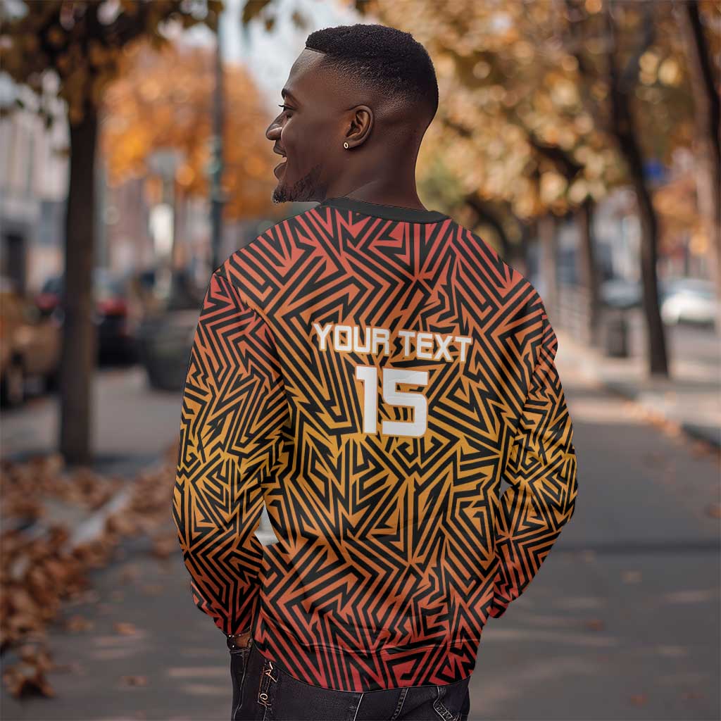 Custom Afro South Africa Cricket Sweatshirt Eastern Cape - Go Sunrisers LT15