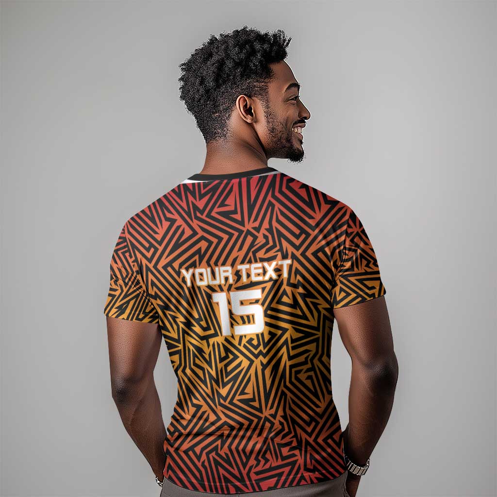 Custom Afro South Africa Cricket T shirt Eastern Cape - Go Sunrisers LT15