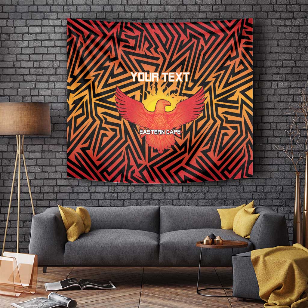 Custom Afro South Africa Cricket Tapestry Eastern Cape - Go Sunrisers LT15