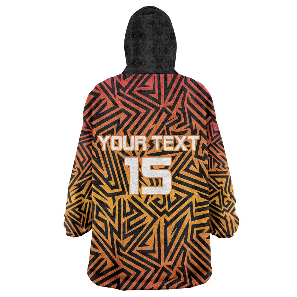 Custom Afro South Africa Cricket Wearable Blanket Hoodie Eastern Cape - Go Sunrisers LT15