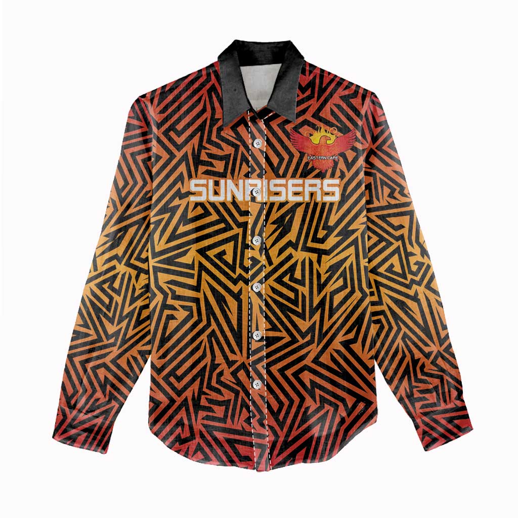 Custom Afro South Africa Cricket Women Casual Shirt Eastern Cape - Go Sunrisers LT15