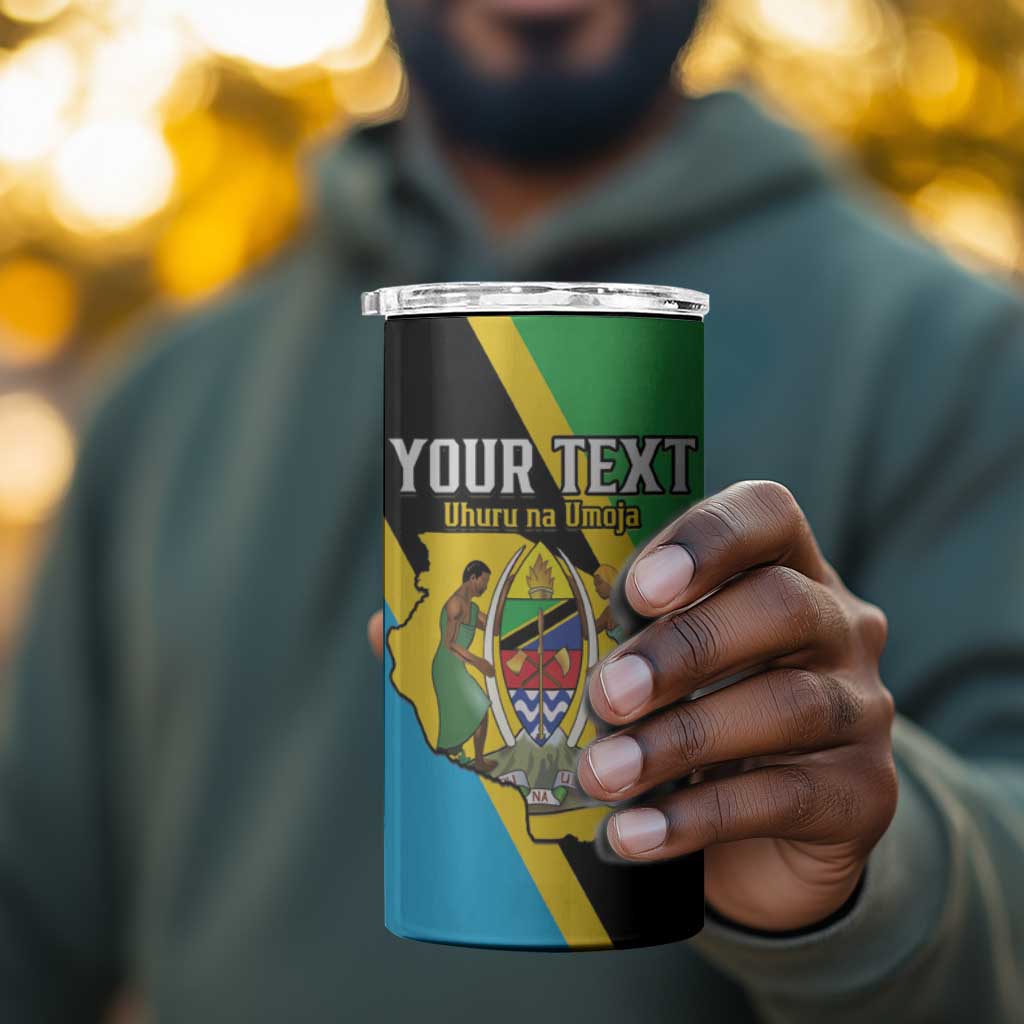 Personalised Afro Tanzania 4 in 1 Can Cooler Tumbler Happy Union Day LT15