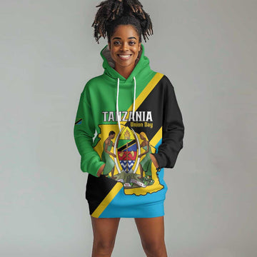 Personalised Afro Tanzania Hoodie Dress Happy Union Day LT15