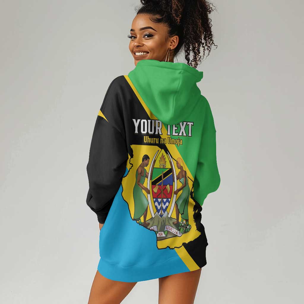 Personalised Afro Tanzania Hoodie Dress Happy Union Day LT15