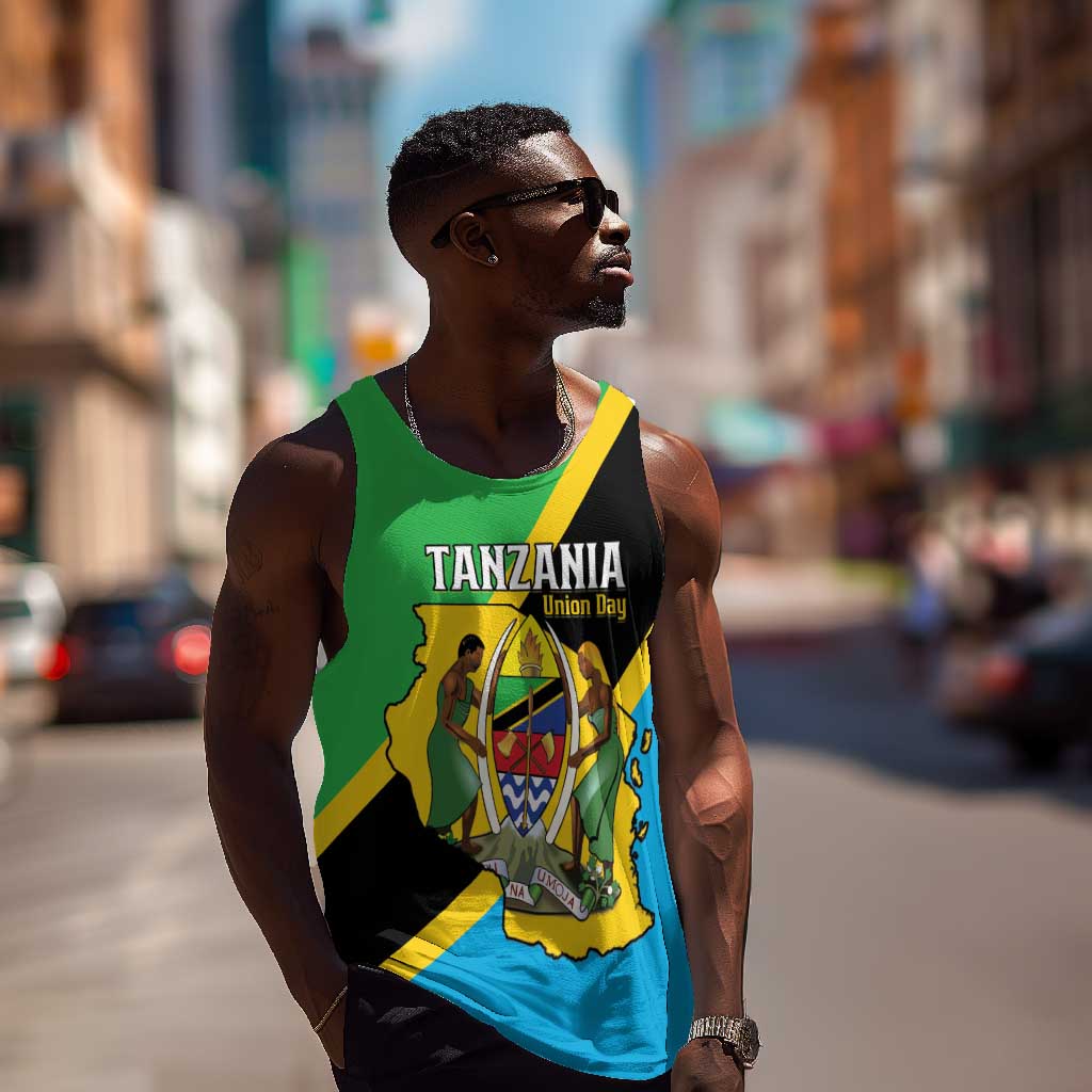 Personalised Afro Tanzania Men Tank Top Happy Union Day LT15