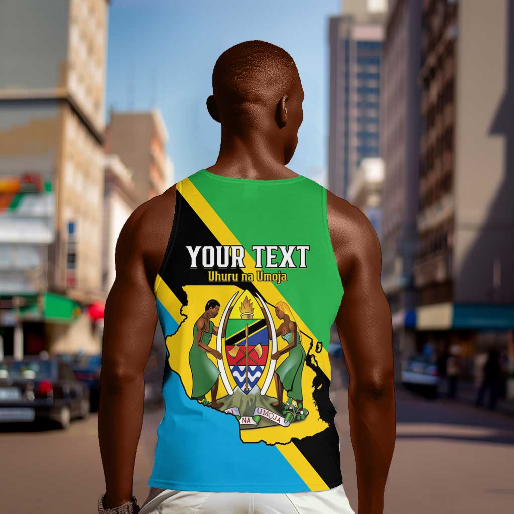 Personalised Afro Tanzania Men Tank Top Happy Union Day LT15