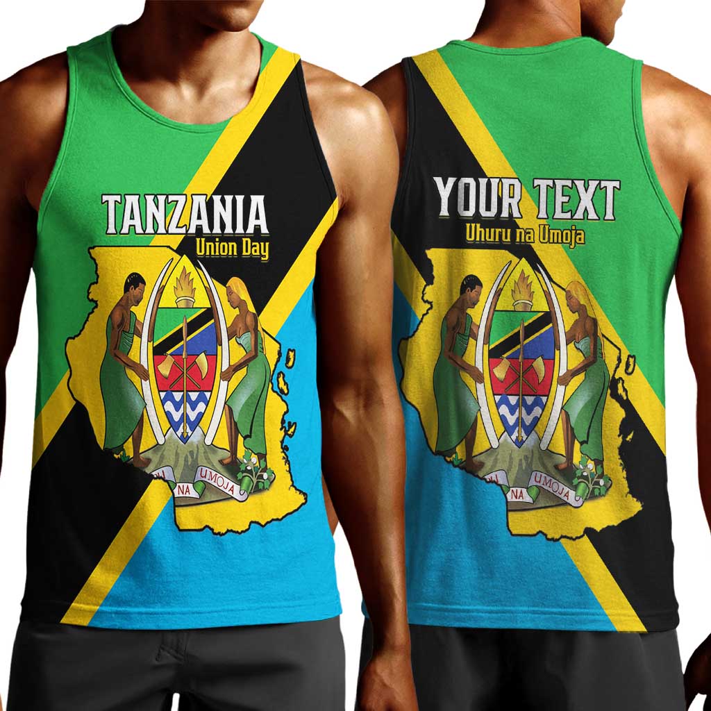 Personalised Afro Tanzania Men Tank Top Happy Union Day LT15