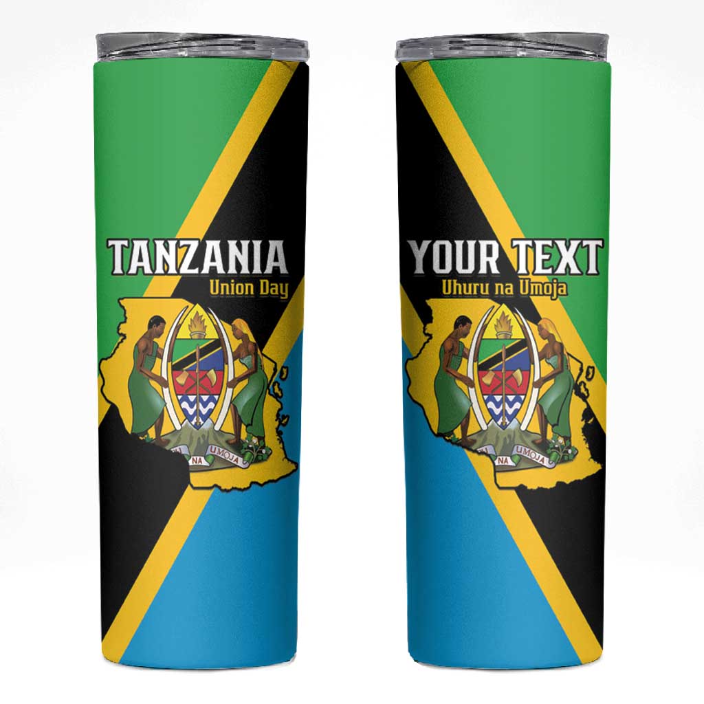 Personalised Afro Tanzania Skinny Tumbler Happy Union Day LT15