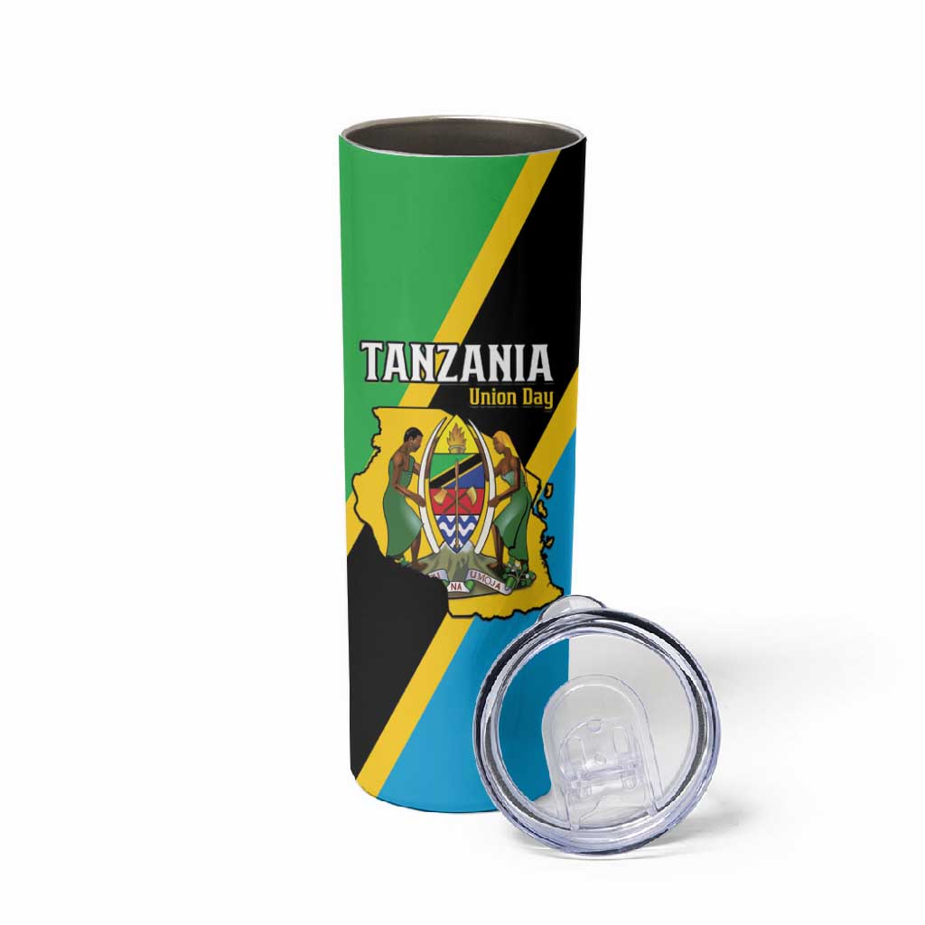 Personalised Afro Tanzania Skinny Tumbler Happy Union Day LT15