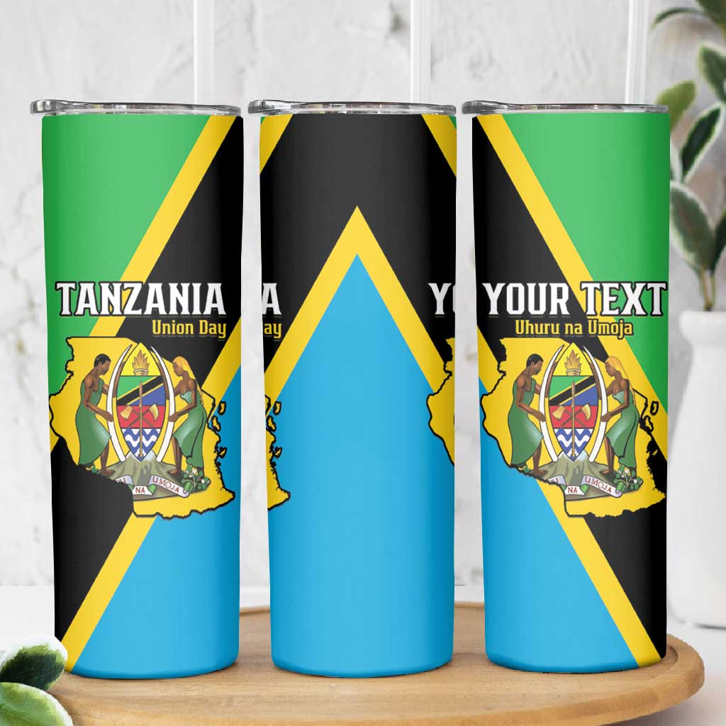 Personalised Afro Tanzania Skinny Tumbler Happy Union Day LT15