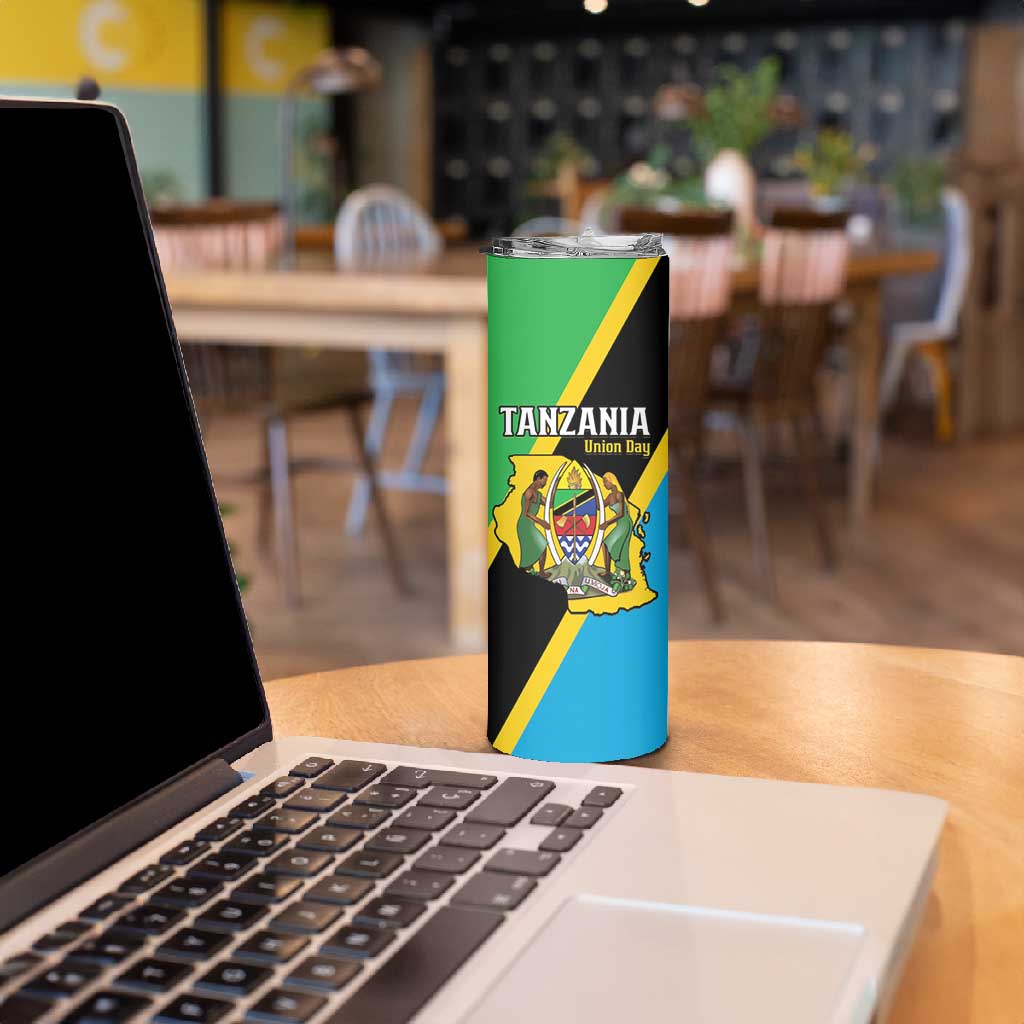 Personalised Afro Tanzania Skinny Tumbler Happy Union Day LT15