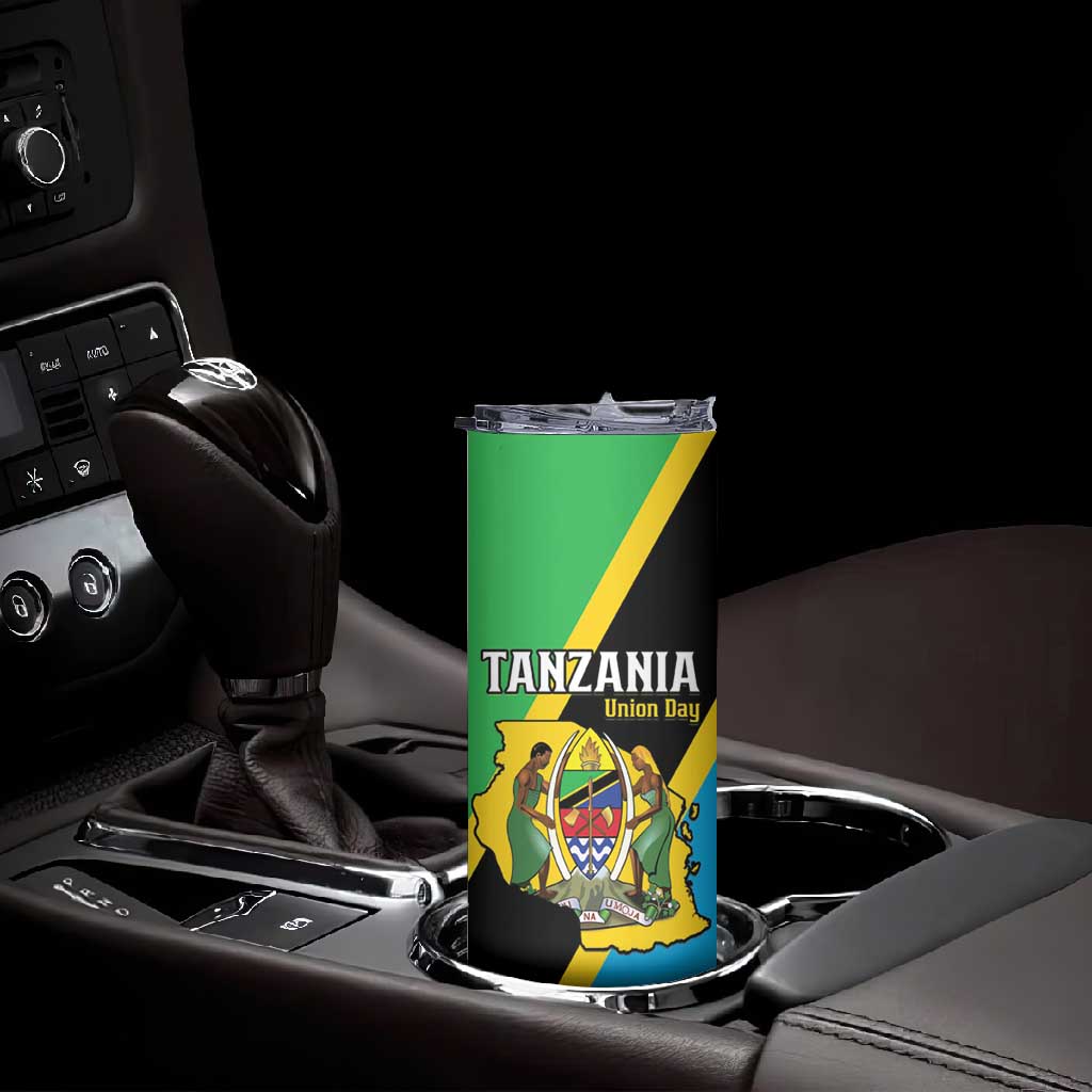 Personalised Afro Tanzania Skinny Tumbler Happy Union Day LT15