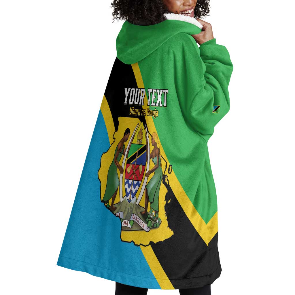 Personalised Afro Tanzania Wearable Blanket Hoodie Happy Union Day LT15