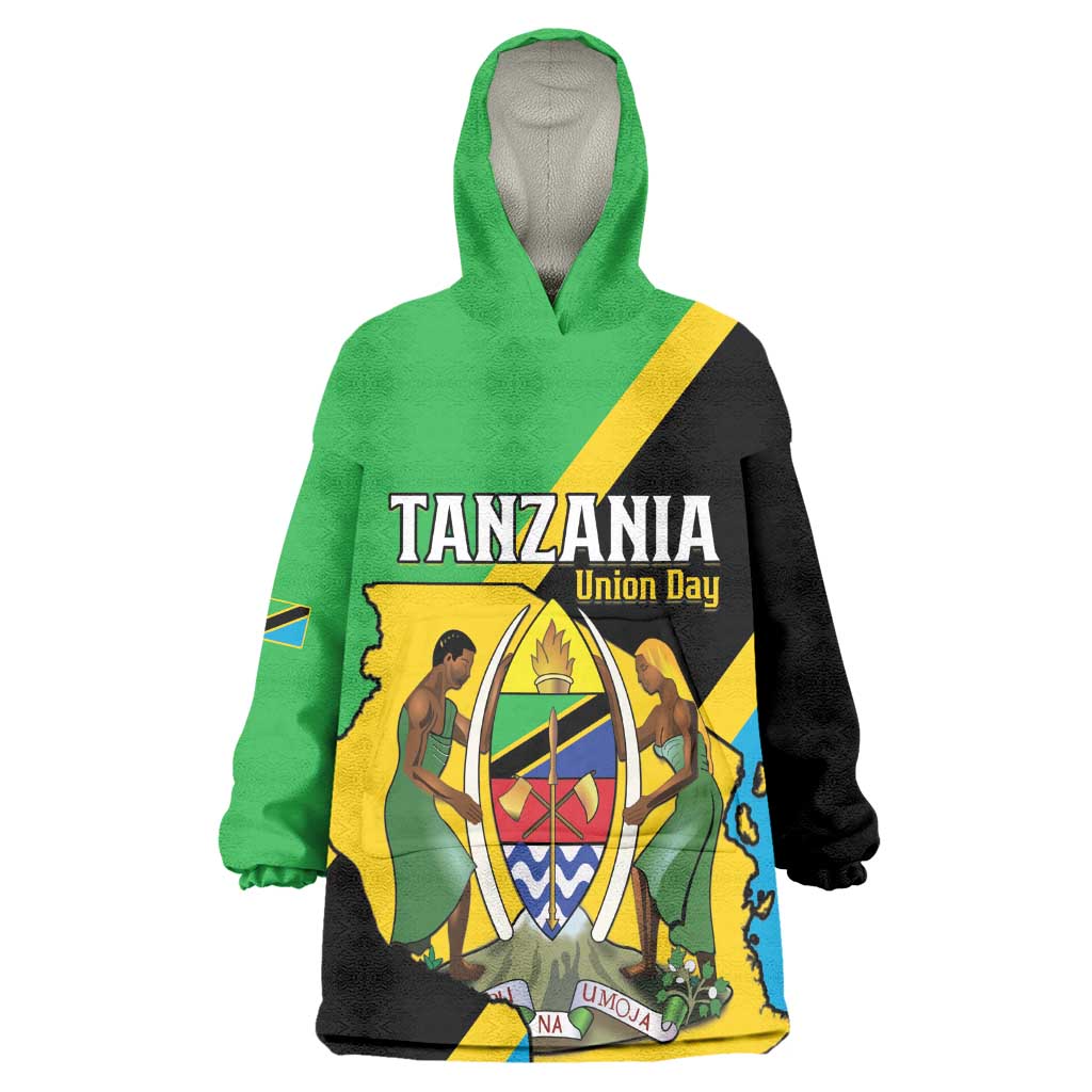 Personalised Afro Tanzania Wearable Blanket Hoodie Happy Union Day LT15