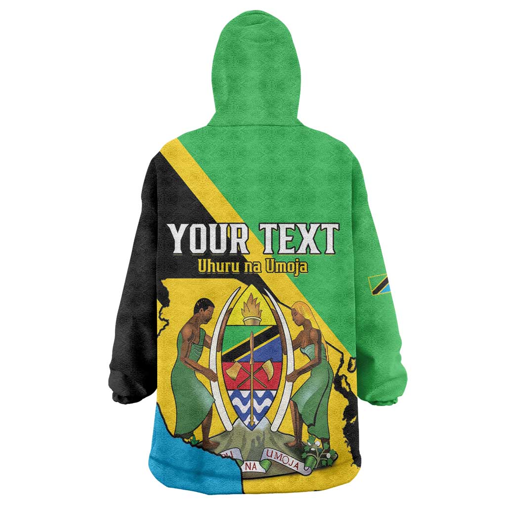 Personalised Afro Tanzania Wearable Blanket Hoodie Happy Union Day LT15