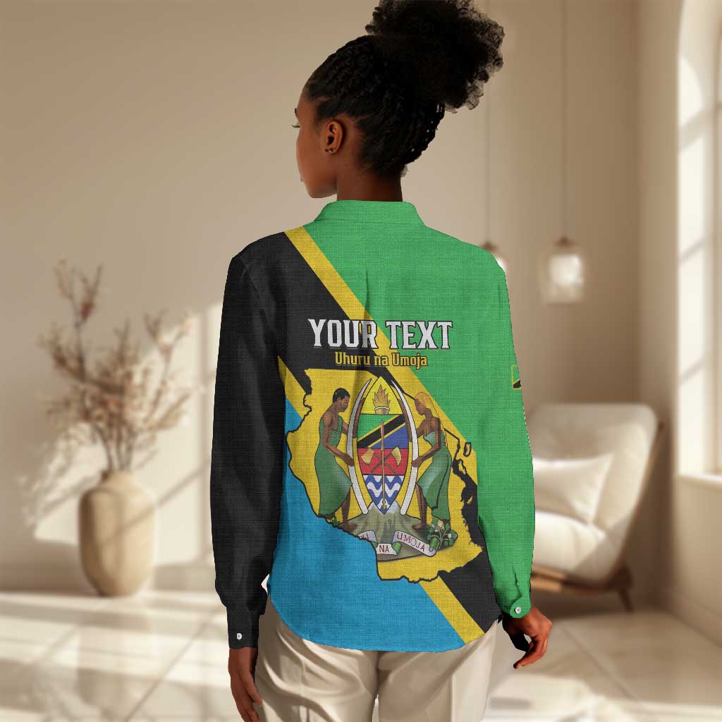 Personalised Afro Tanzania Women Casual Shirt Happy Union Day LT15