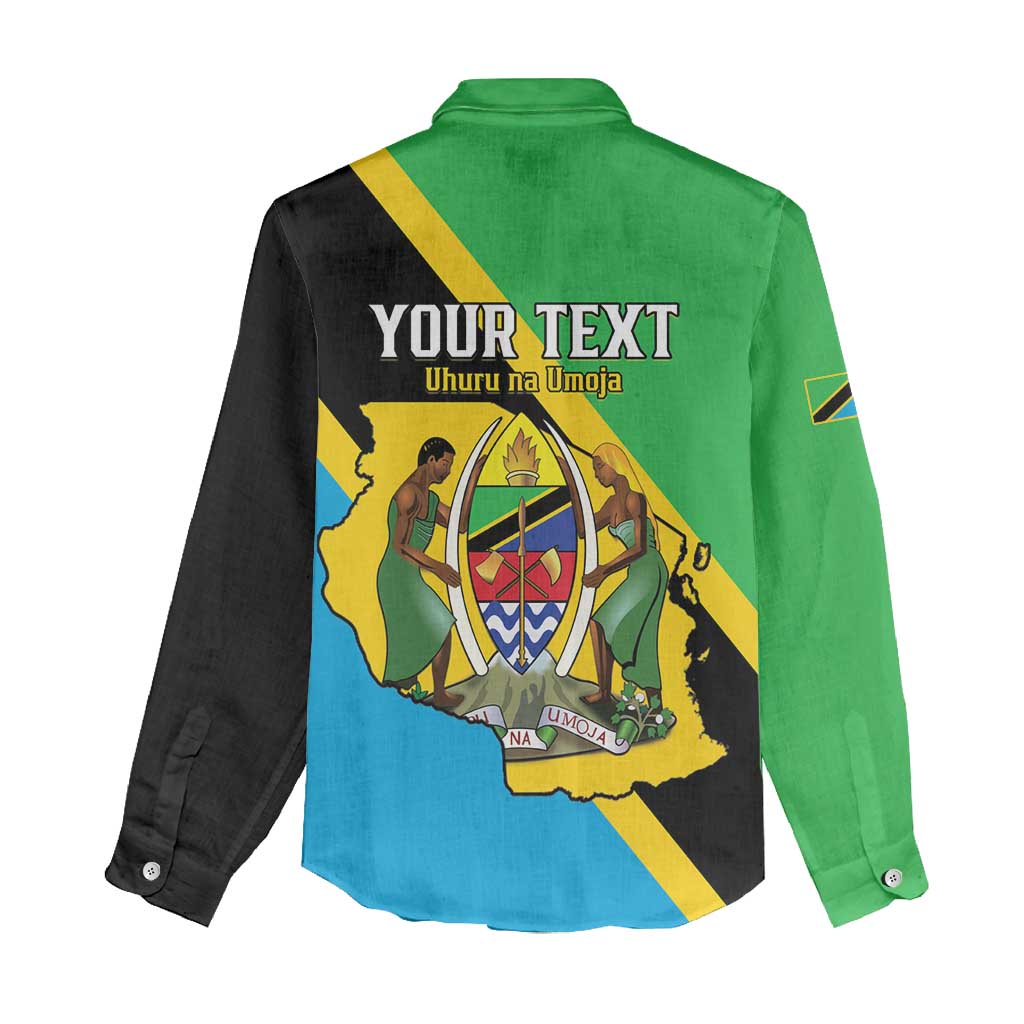Personalised Afro Tanzania Women Casual Shirt Happy Union Day LT15