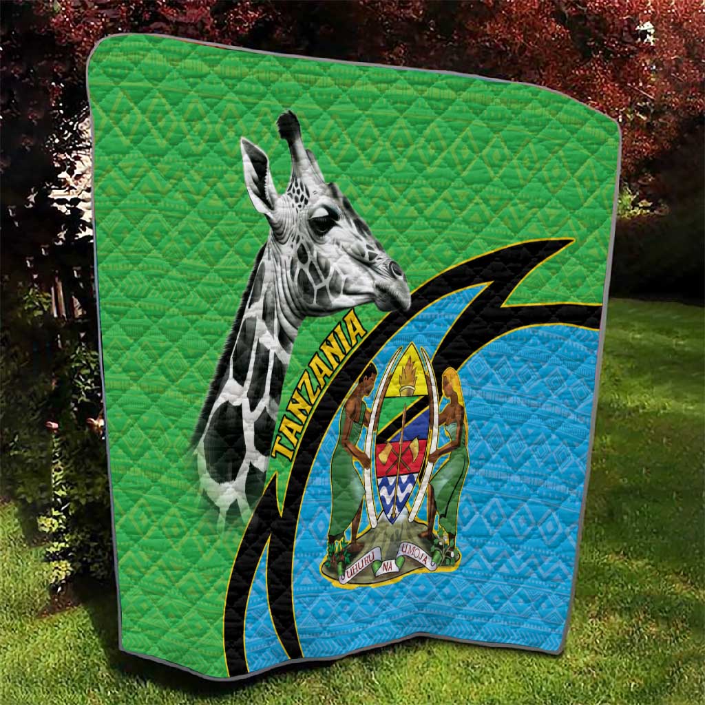 Afro Tanzania Giraffe Quilt Coat Of Arms Curve Style LT15