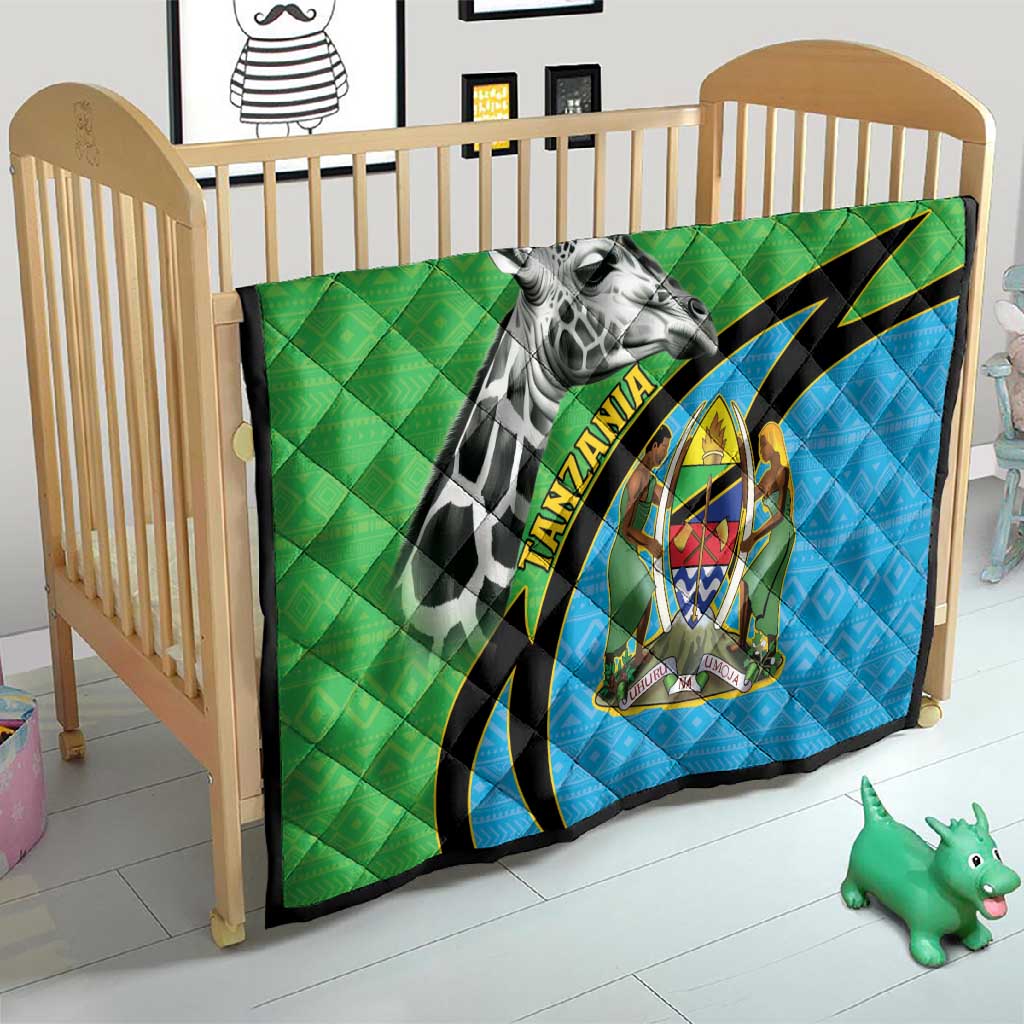 Afro Tanzania Giraffe Quilt Coat Of Arms Curve Style LT15