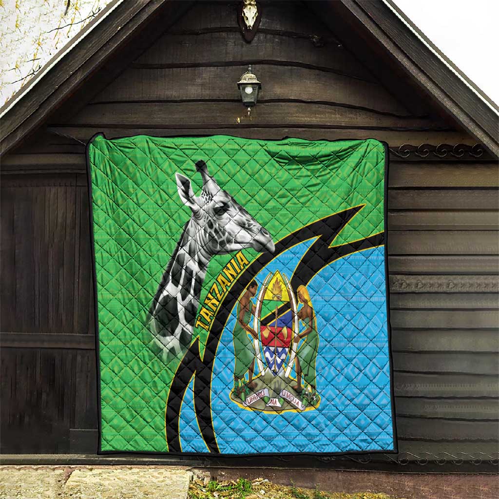 Afro Tanzania Giraffe Quilt Coat Of Arms Curve Style LT15