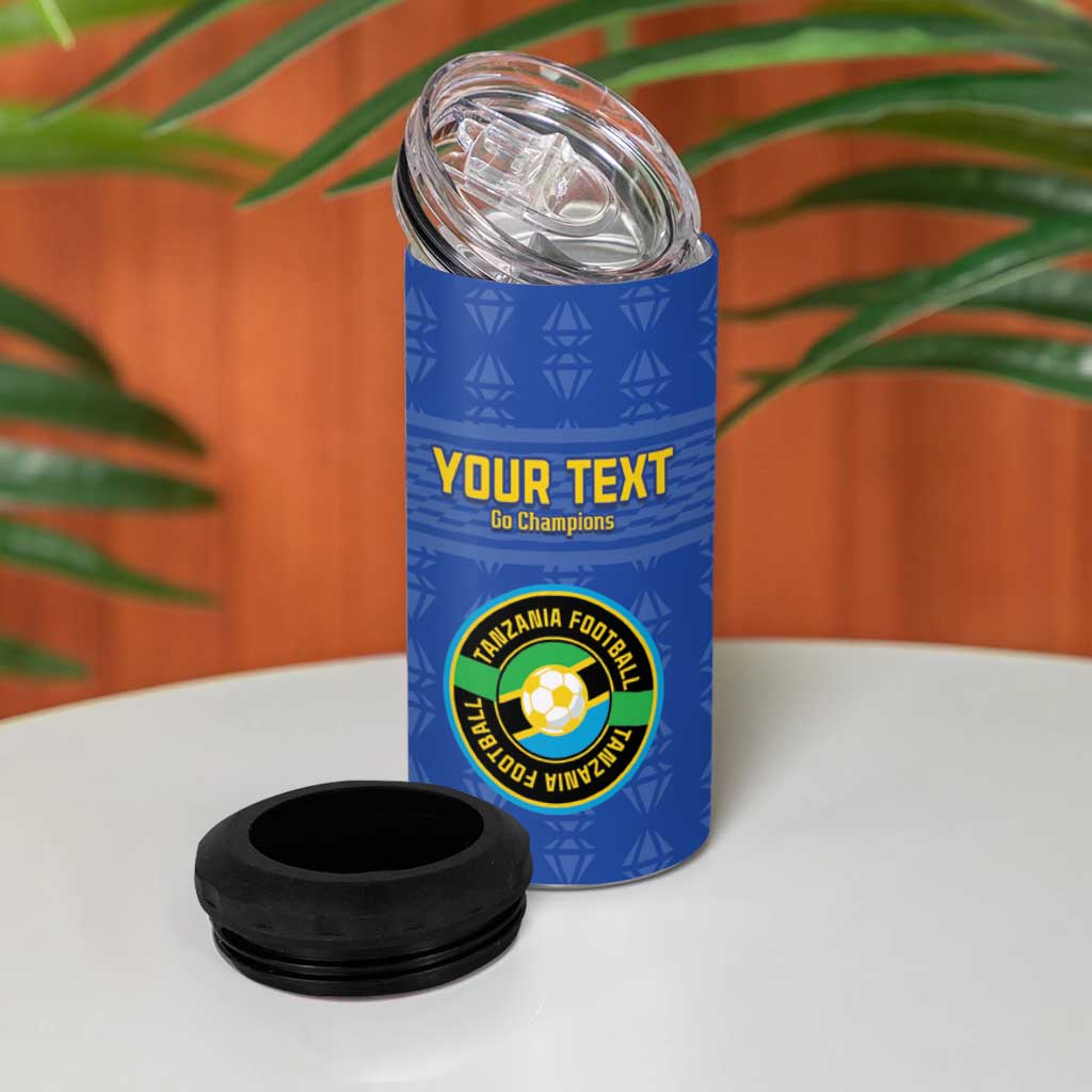 Custom Tanzania Football 4 in 1 Can Cooler Tumbler Taifa Stars Go Champions LT15