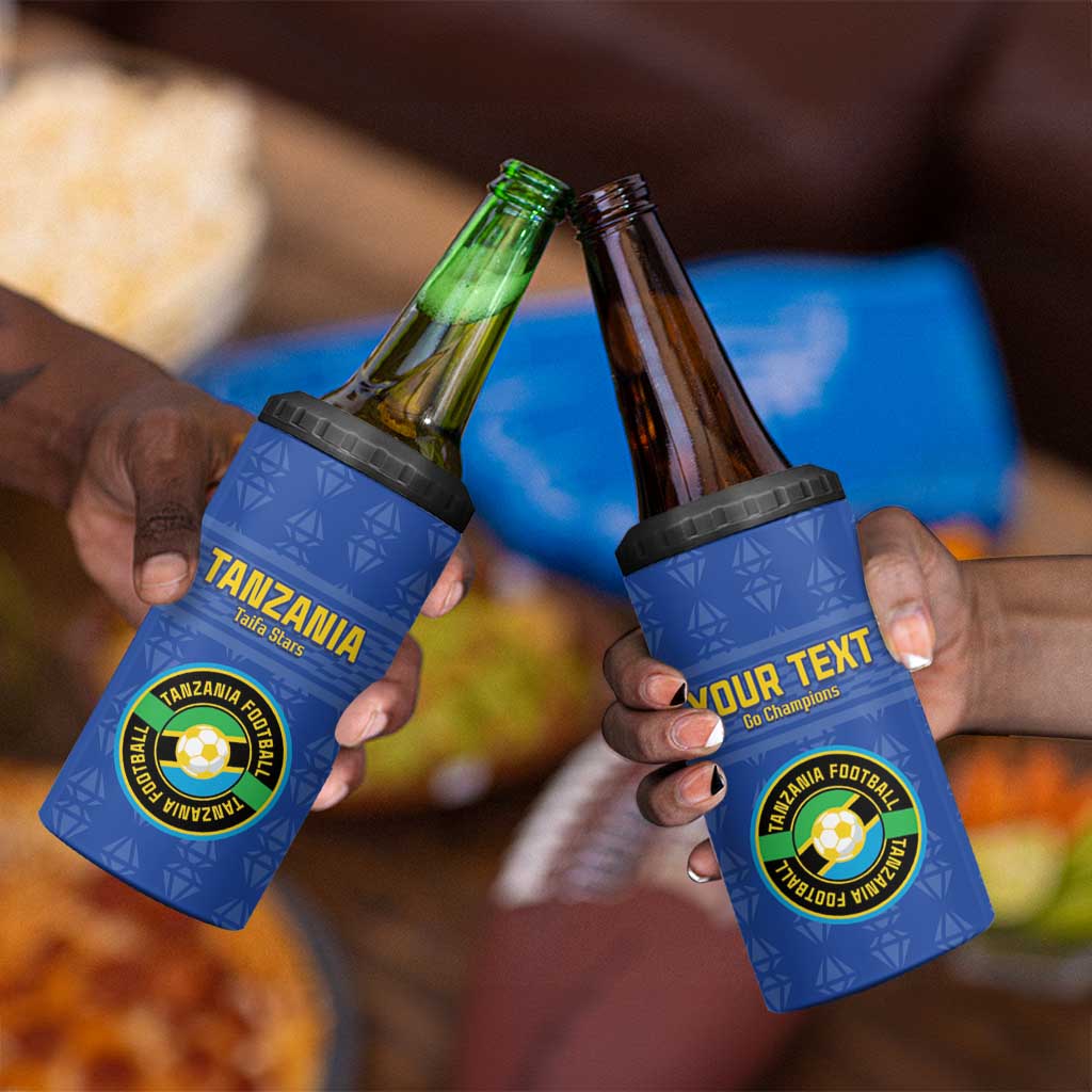Custom Tanzania Football 4 in 1 Can Cooler Tumbler Taifa Stars Go Champions LT15