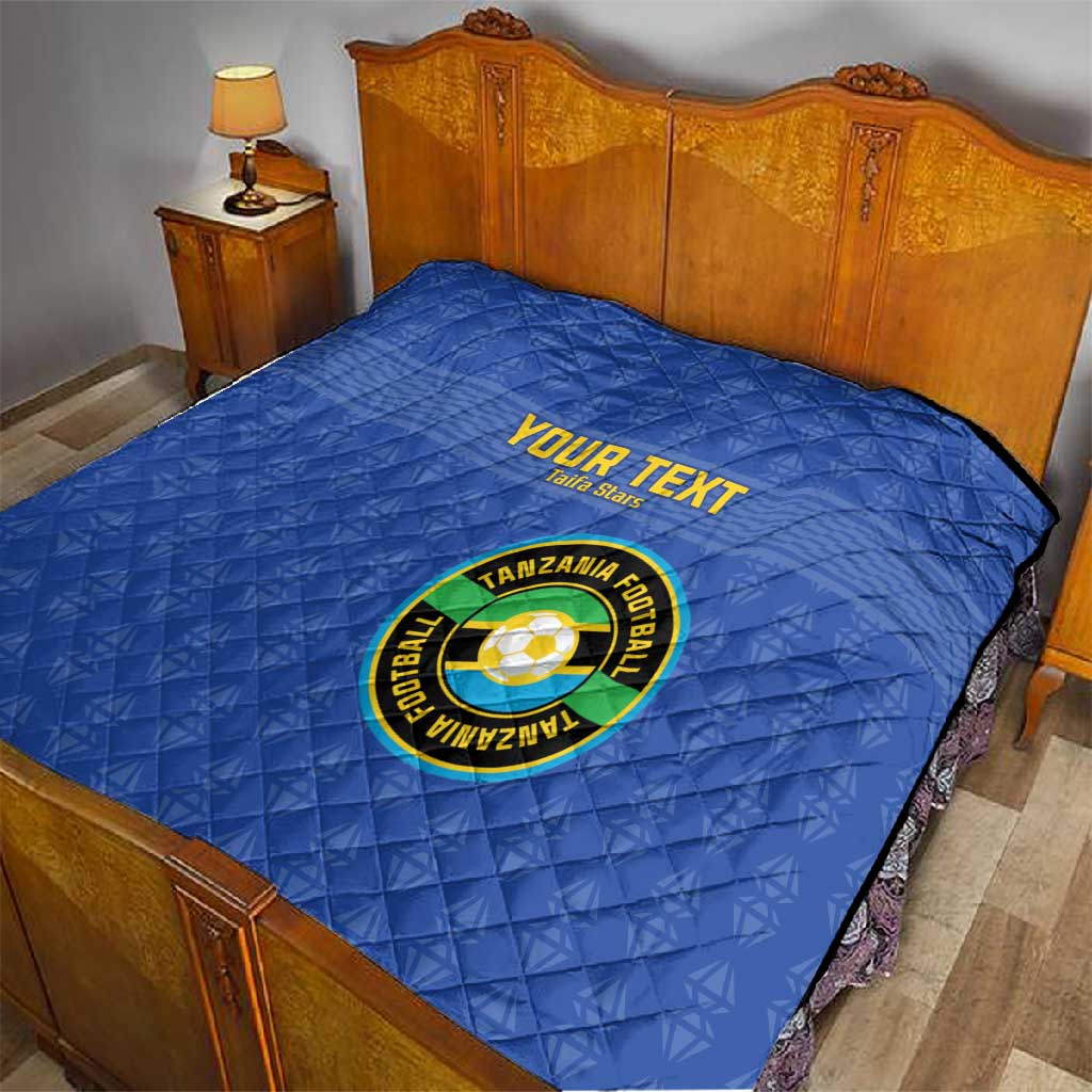 Custom Tanzania Football Quilt Taifa Stars Go Champions LT15