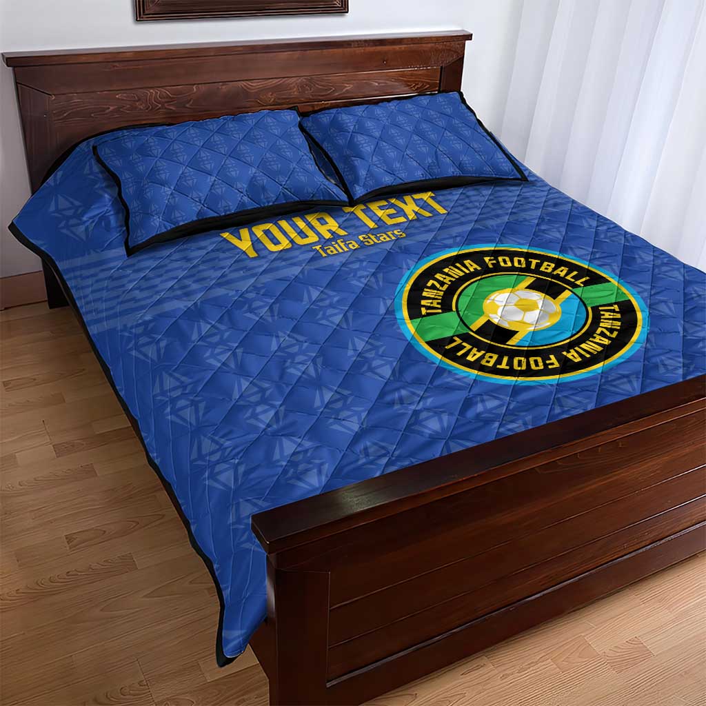Custom Tanzania Football Quilt Bed Set Taifa Stars Go Champions LT15