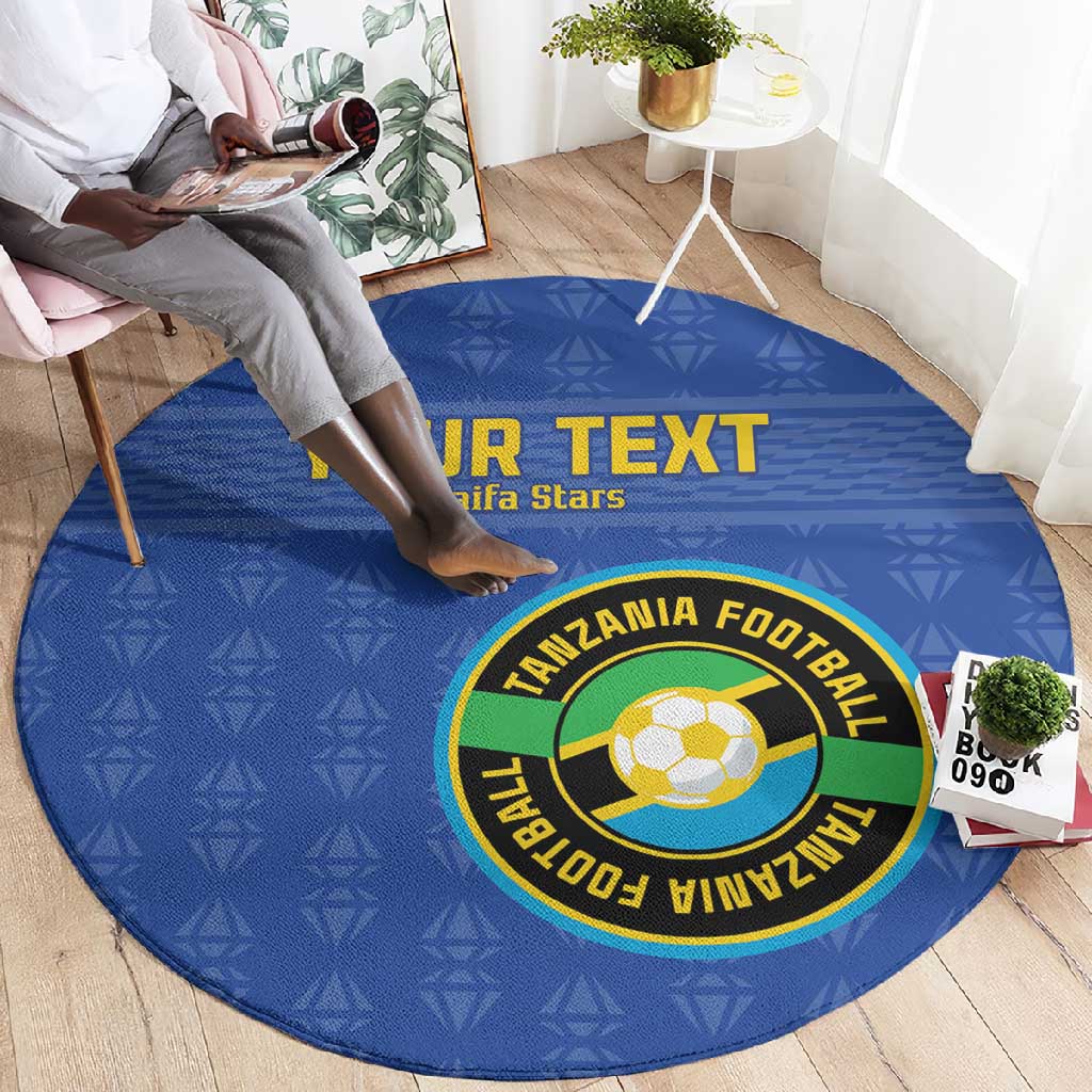 Custom Tanzania Football Round Carpet Taifa Stars Go Champions LT15