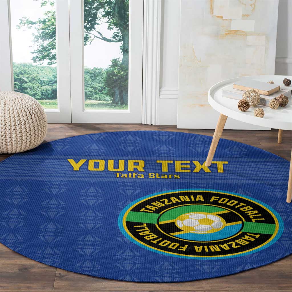 Custom Tanzania Football Round Carpet Taifa Stars Go Champions LT15