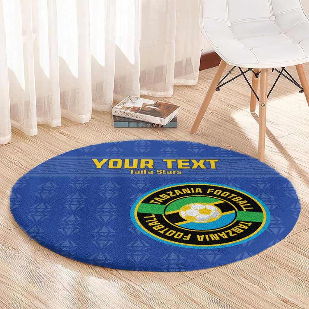 Custom Tanzania Football Round Carpet Taifa Stars Go Champions LT15