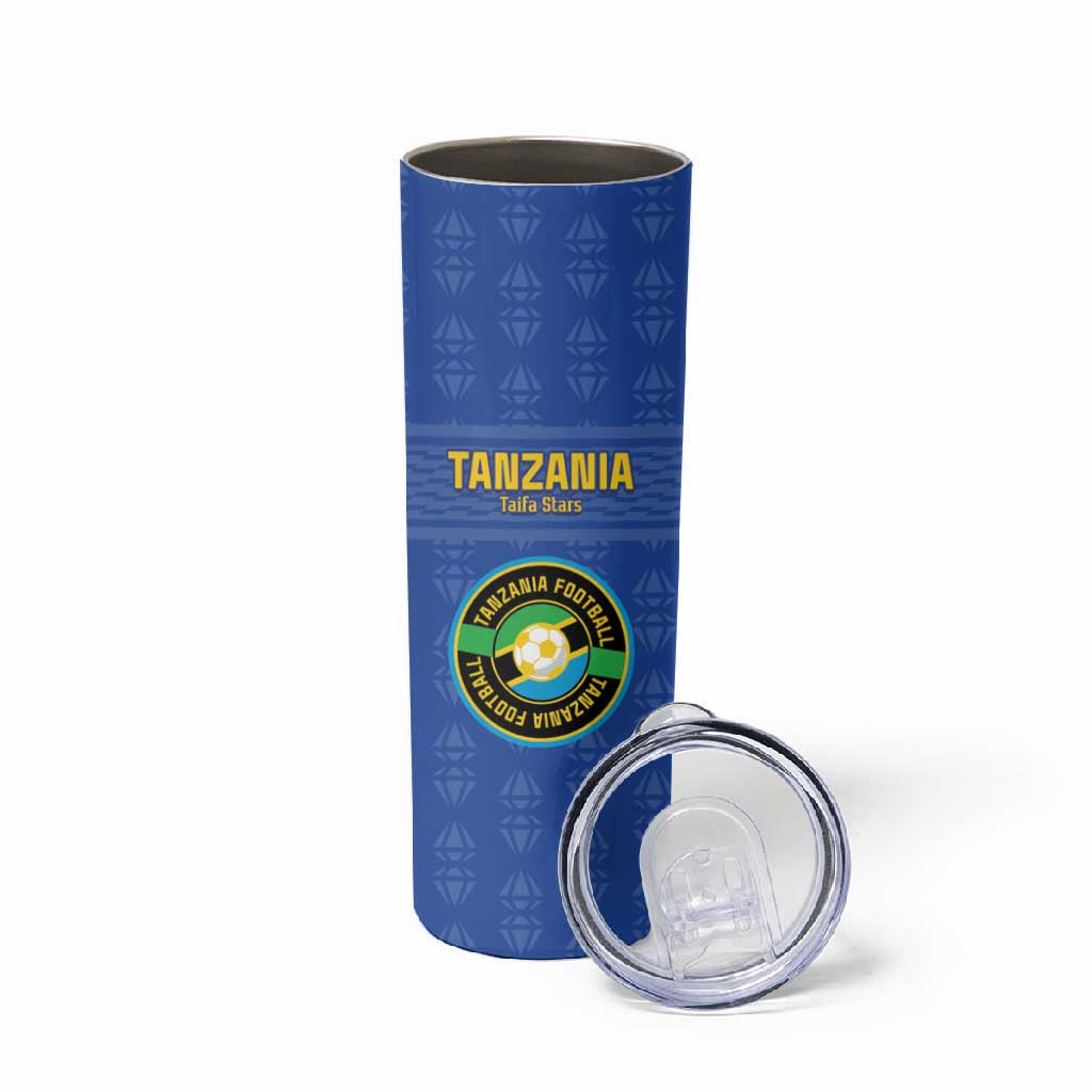 Custom Tanzania Football Skinny Tumbler Taifa Stars Go Champions LT15