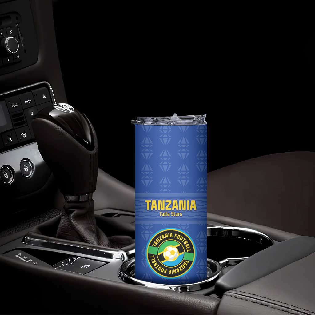 Custom Tanzania Football Skinny Tumbler Taifa Stars Go Champions LT15