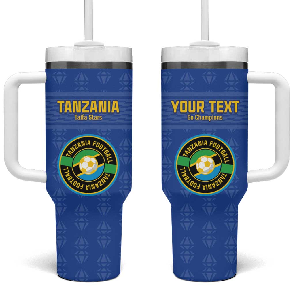Custom Tanzania Football Tumbler With Handle Taifa Stars Go Champions LT15
