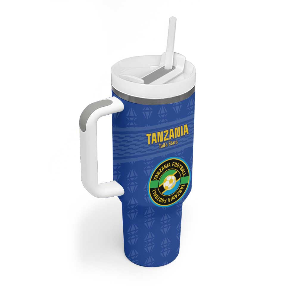 Custom Tanzania Football Tumbler With Handle Taifa Stars Go Champions LT15