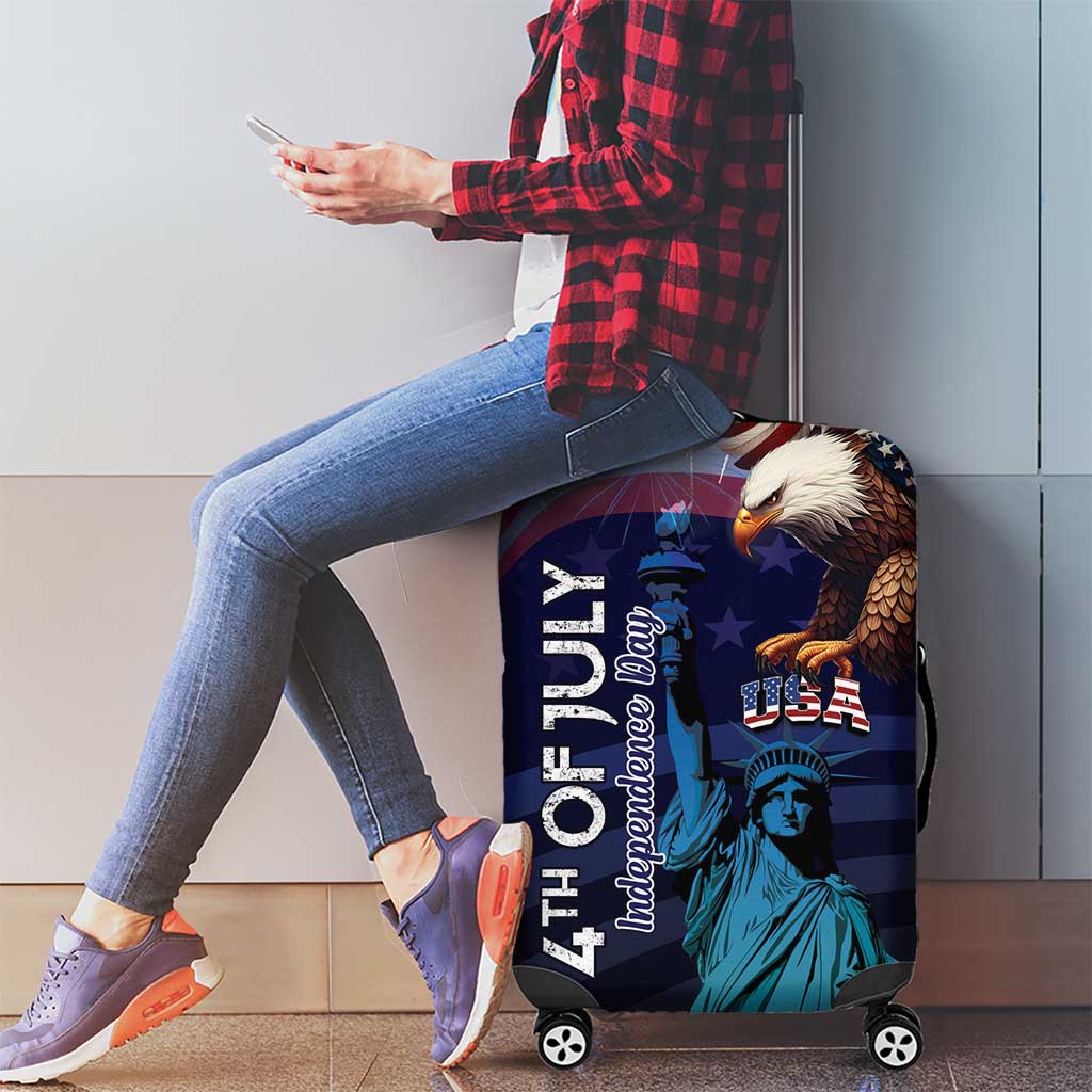 Fourth Of July USA Luggage Cover Eagle - Statue Of Liberty LT15