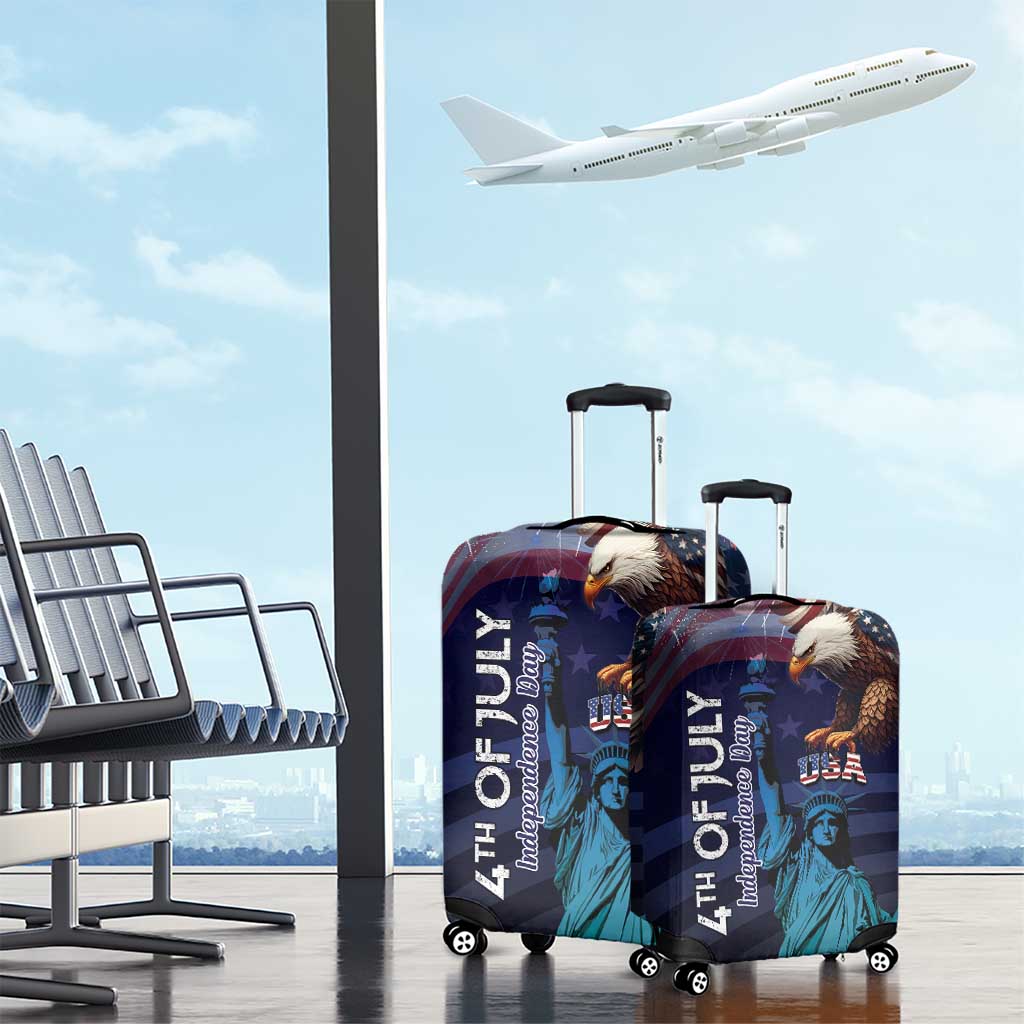 Fourth Of July USA Luggage Cover Eagle - Statue Of Liberty LT15