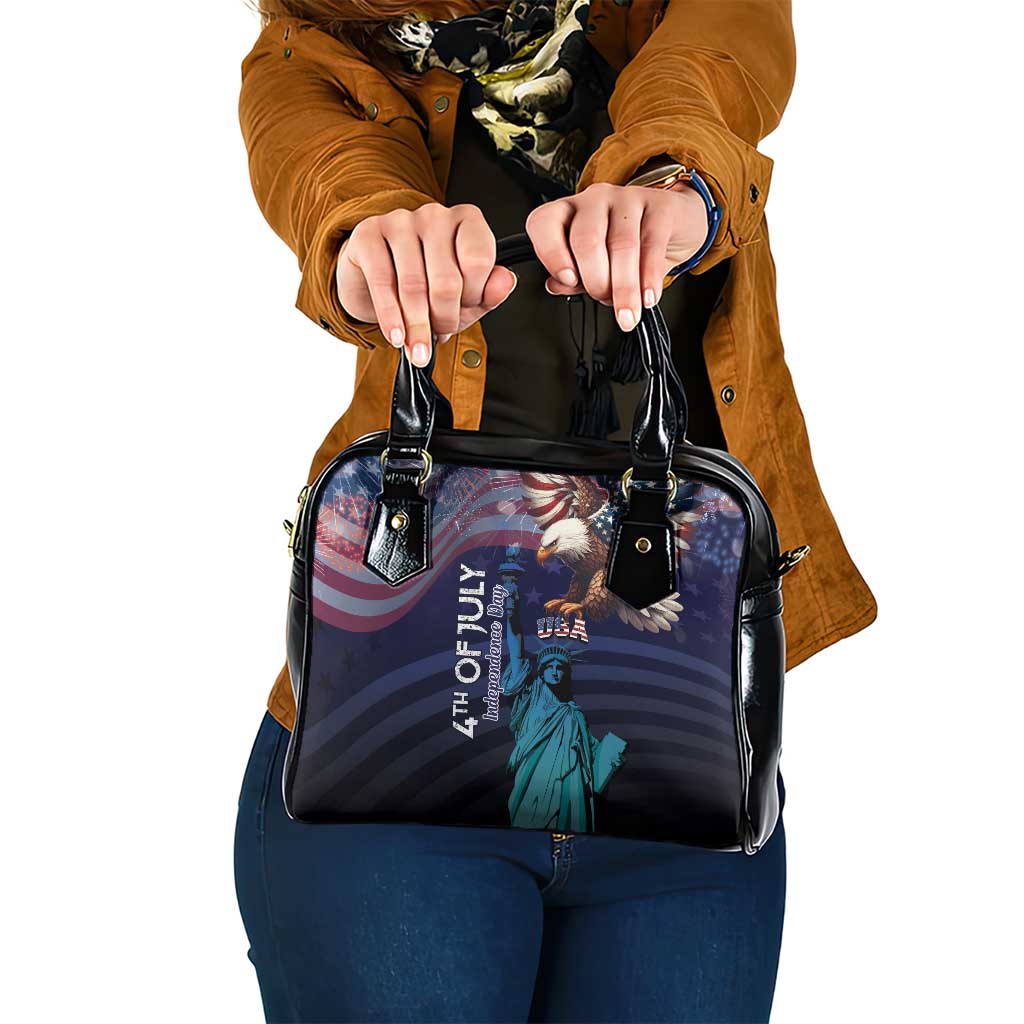 Fourth Of July USA Shoulder Handbag Eagle - Statue Of Liberty LT15