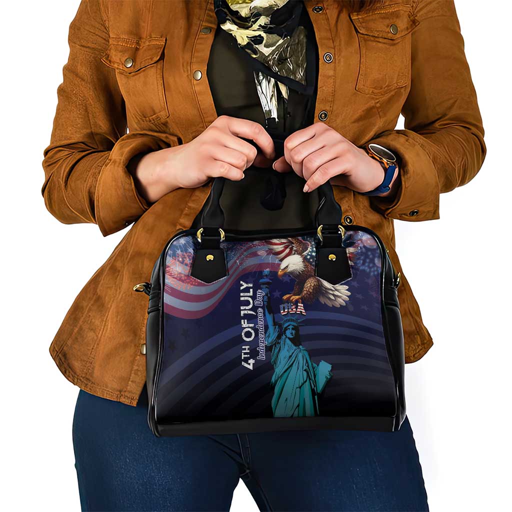 Fourth Of July USA Shoulder Handbag Eagle - Statue Of Liberty LT15