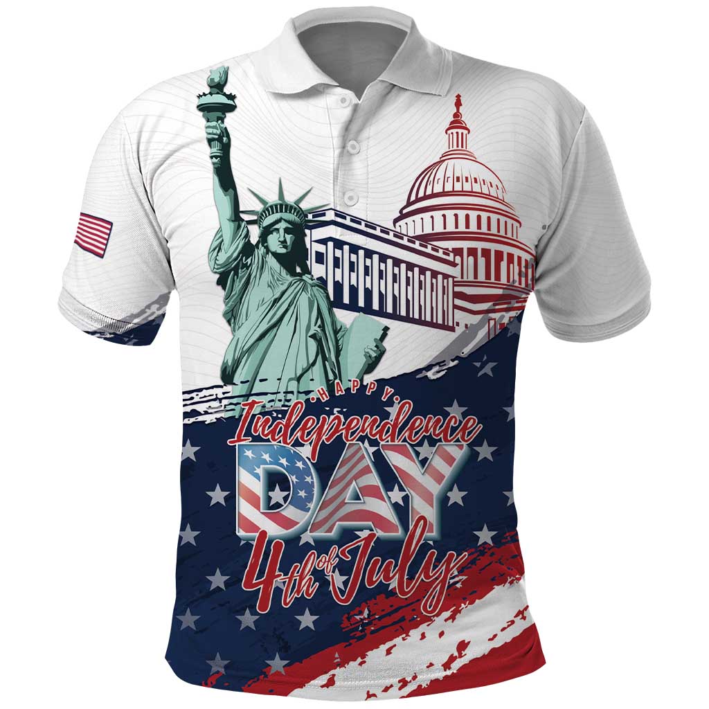 Personalized Fourth Of July Polo Shirt Happy USA Independence Day LT15