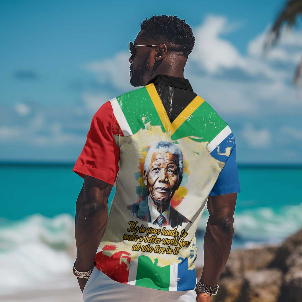 Nelson Mandela International Day 46664 Hawaiian Shirt Its In Our Hands - Batik Pattern LT15