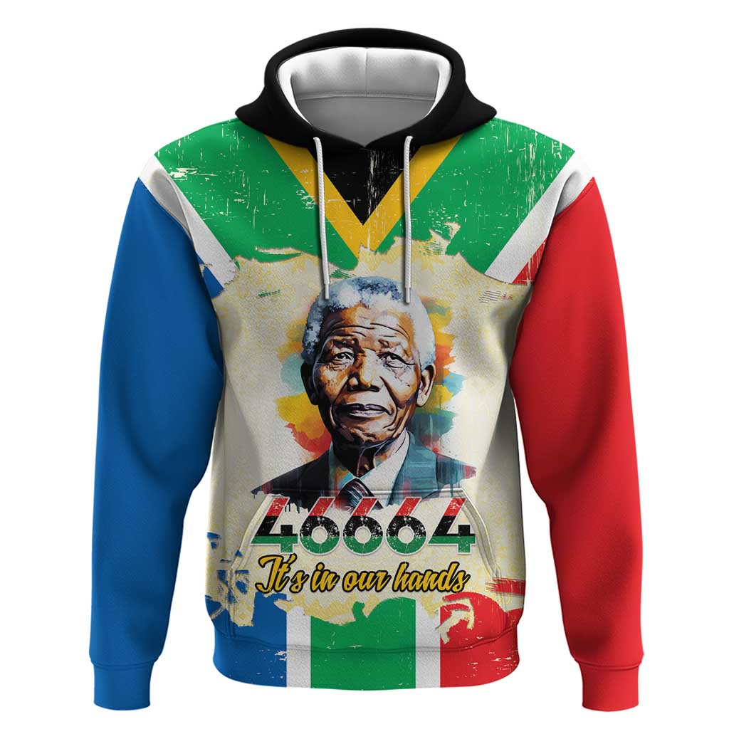Nelson Mandela International Day 46664 Hoodie Its In Our Hands - Batik Pattern LT15