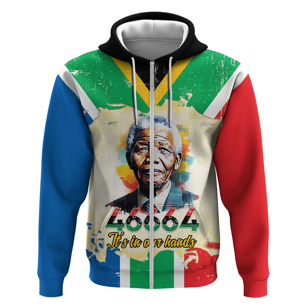 Nelson Mandela International Day 46664 Hoodie Its In Our Hands - Batik Pattern LT15