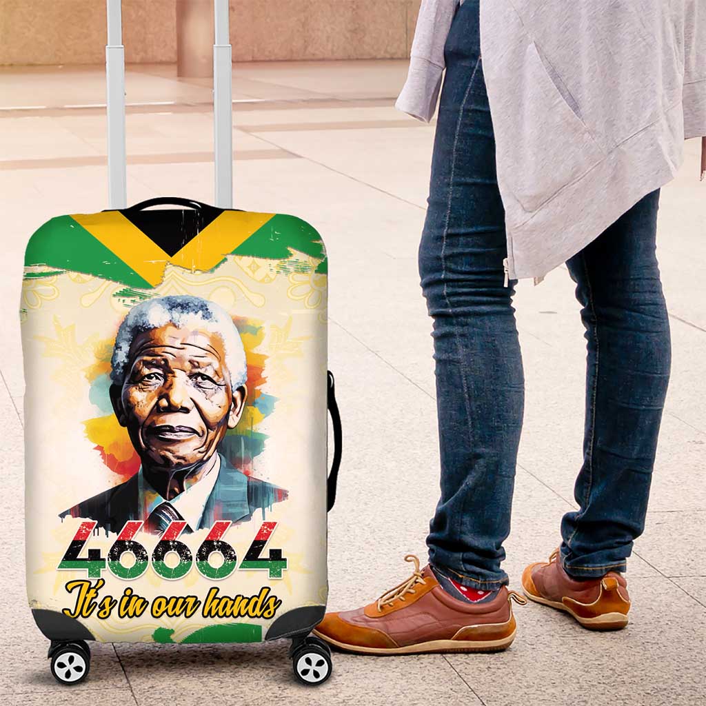 Nelson Mandela International Day 46664 Luggage Cover Its In Our Hands - Batik Pattern LT15