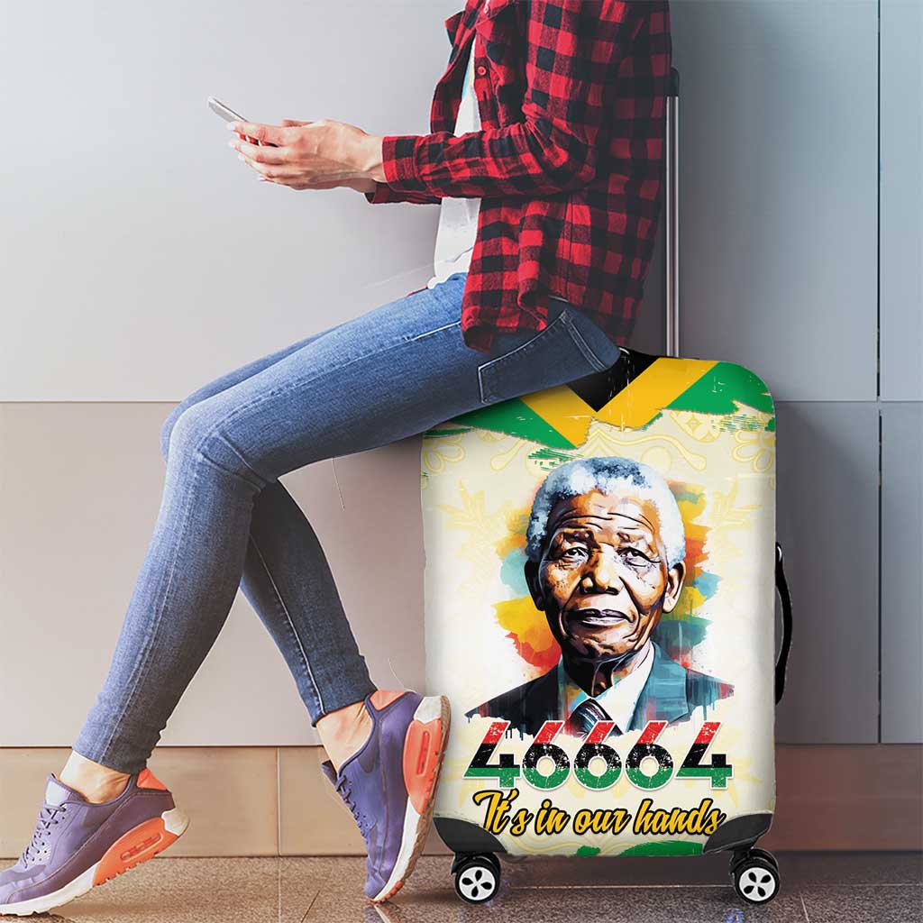 Nelson Mandela International Day 46664 Luggage Cover Its In Our Hands - Batik Pattern LT15