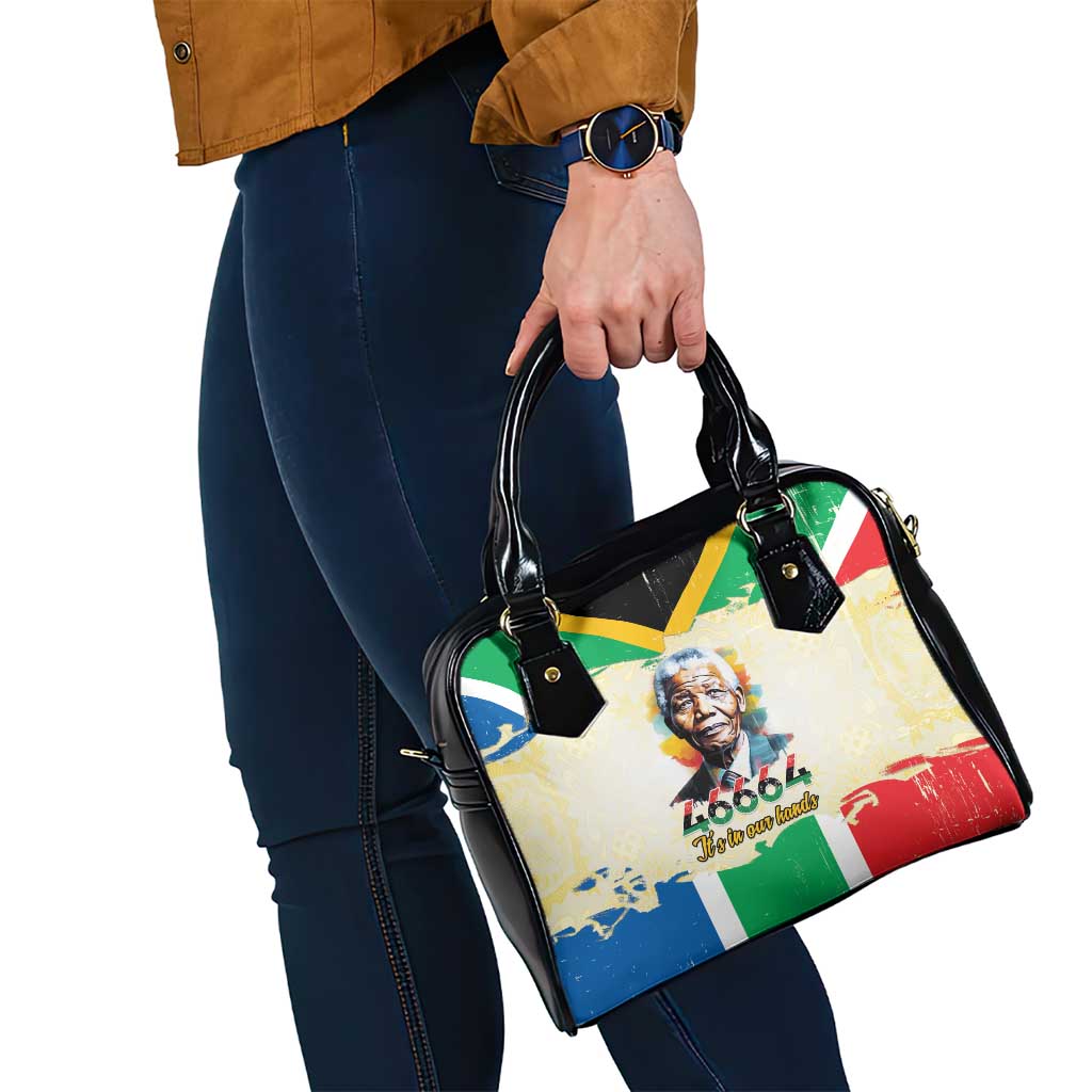 Nelson Mandela International Day 46664 Shoulder Handbag Its In Our Hands - Batik Pattern LT15