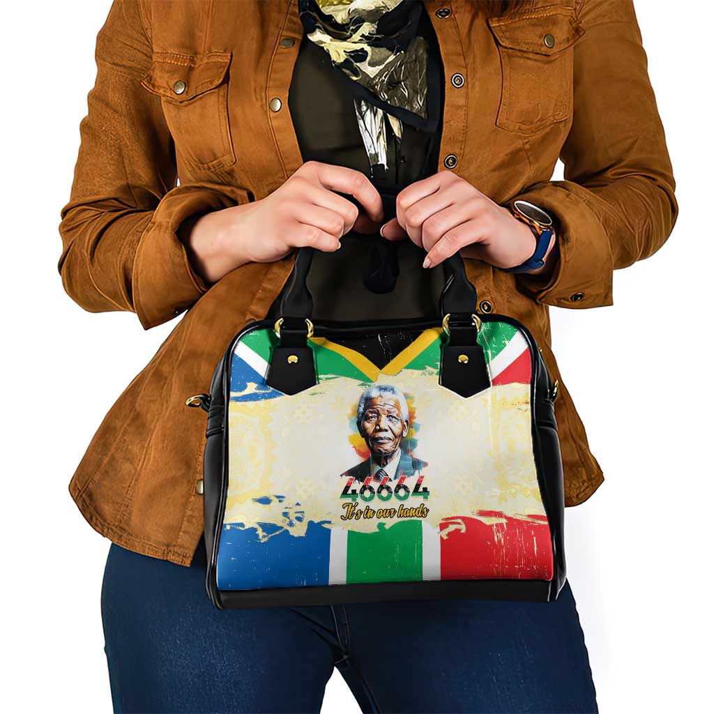 Nelson Mandela International Day 46664 Shoulder Handbag Its In Our Hands - Batik Pattern LT15