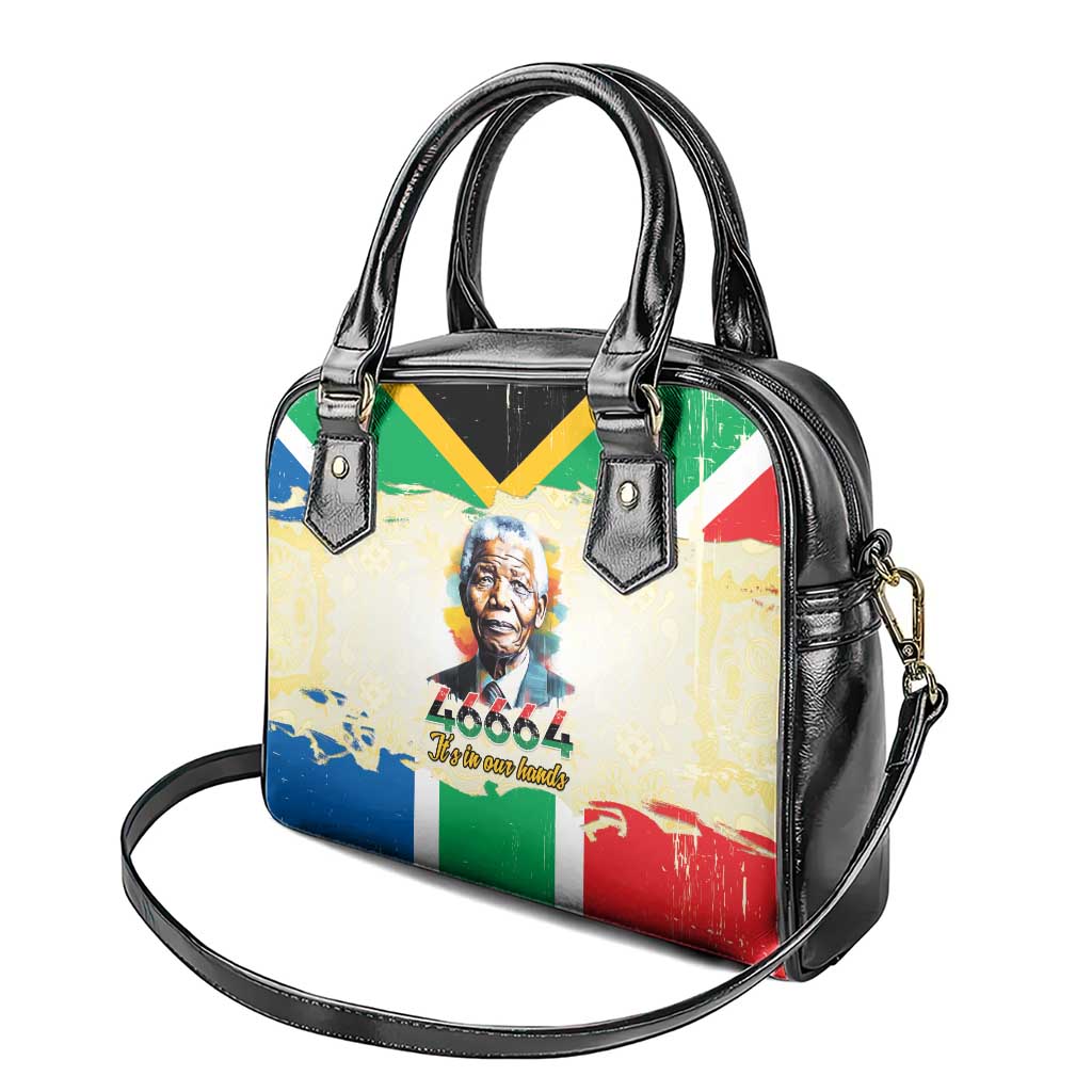 Nelson Mandela International Day 46664 Shoulder Handbag Its In Our Hands - Batik Pattern LT15
