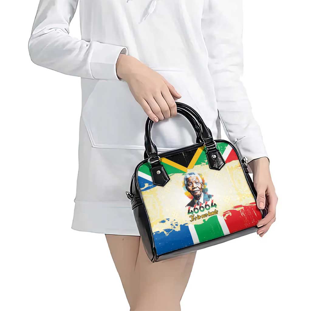 Nelson Mandela International Day 46664 Shoulder Handbag Its In Our Hands - Batik Pattern LT15